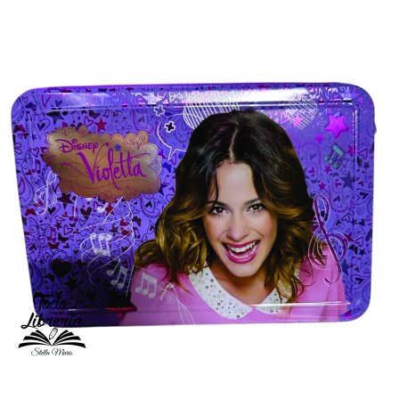 CARTUCHERA 2 PISOS METAL TINI VIOLETA