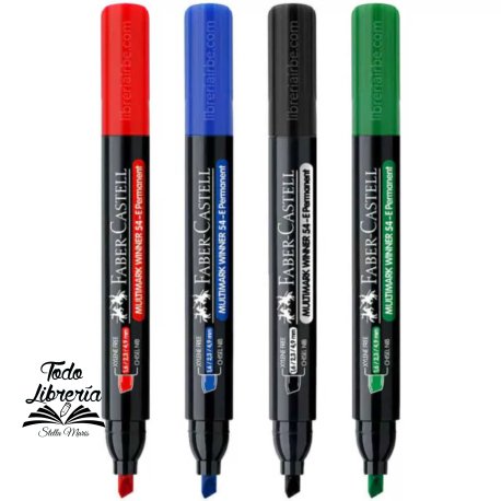 Marcador Faber-castell 54 permanente punta chanfle