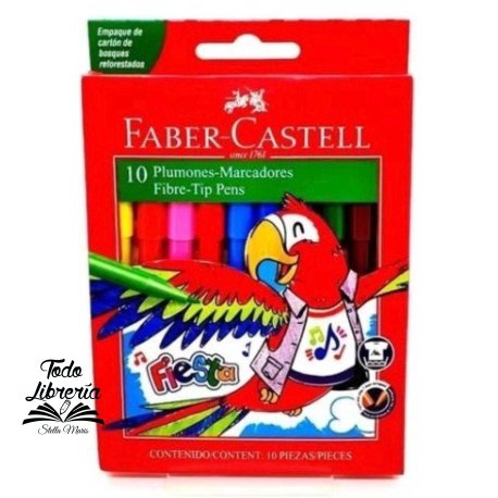 Marcador Faber-Castell escolar x 10 colores