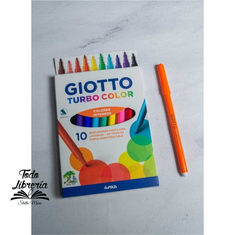 Marcador Giotto turbo escolar x 10 colores