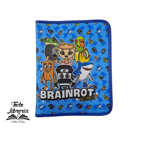 Cartuchera 1 piso BRAINROT estampada