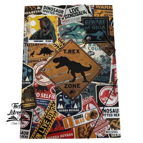 Carpeta 3 solapas con elástico MOOVING T.REX ZONE