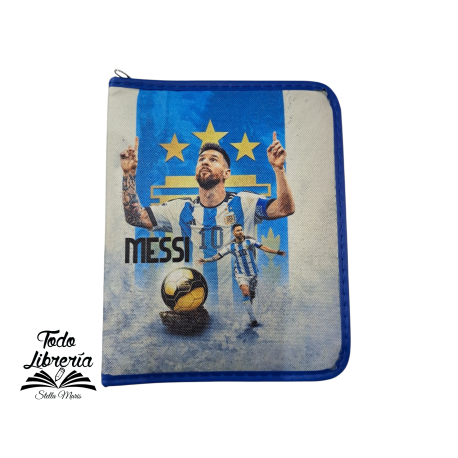 Cartuchera 1 piso Messi estampada