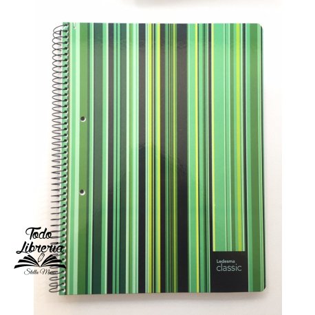 Cuaderno 29,7 Ledesma classic tapa dura 84 hojas rayado /cuadriculado espiral
