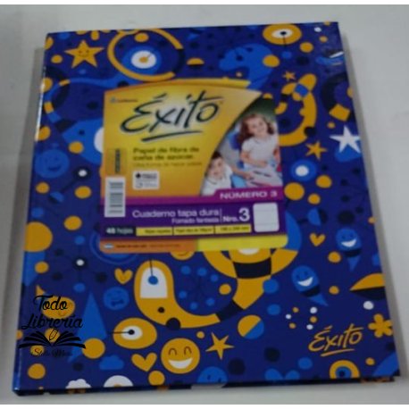 Cuaderno Exito Nº 3 tapa dura 48 hojas rayado fantasia