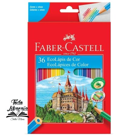 Pinturitas  Faber Castell ecolápices X 36 Colores (estuche cartón)
